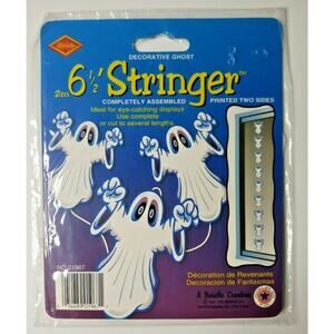 1998 Beistle Decorative‎ Ghost 6.5' Stringer New In Packaging
